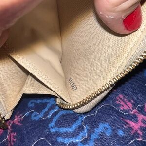 Louis Vuitton, zipper beige wallet